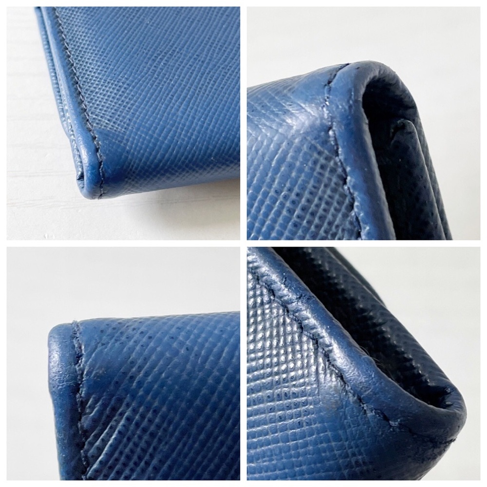 Prada blue saffiano leather key case - Picture 4 of 10